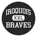Iroquois - Braves - High - Erie Pennsylvania Round Stickers