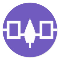Iroquois Confederacy flag Round Sticker