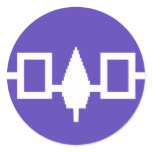 Iroquois Confederacy flag Round Sticker