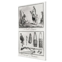 Iroquois family, arms and ornaments canvas prints