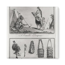 Iroquois family, arms and ornaments magnets