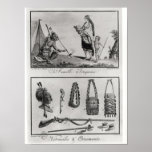 Iroquois family, arms and ornaments print