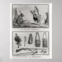 Iroquois family, arms and ornaments print