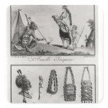 Iroquois family, arms and ornaments square stickers