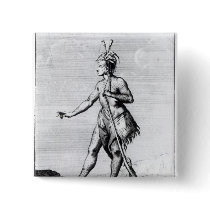 Iroquois Man, inhabitant of Canada Pinback Buttons