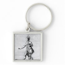 Iroquois Man, inhabitant of Canada Keychains