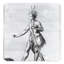 Iroquois Man, inhabitant of Canada Square Sticker
