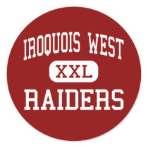 Iroquois West - Raiders - High - Gilman Illinois Round Sticker