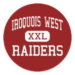 Iroquois West - Raiders - High - Gilman Illinois Round Sticker