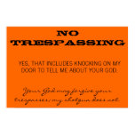 Irreverent Poster - No Trespassing 1 posters