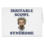 Irritable Scowl Grumpy Old Man Greeting Card