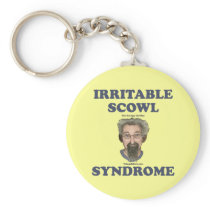 Irritable Scowl Grumpy Old Man Keychains