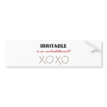 Irritable XOXO Bumper Sticker