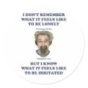 Irritated Old Man Husband Round Sticker