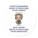 Irritated Old Man Husband Round Sticker
