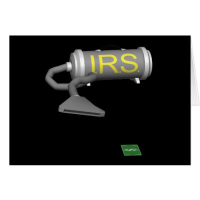 IRS Vacuum Greeting Cards Zazzle_card