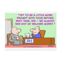 IRS WELFARE MONEY postcards