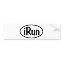iRun Oval Bumper Stickers