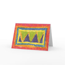IRW Children's Artwork - Mountains Thank You Card cards