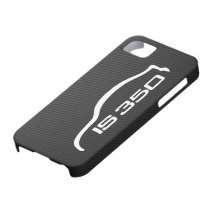 IS350 White Silhouette Logo with Faux Carbon iPhone 5 Covers