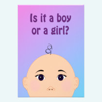 Is It a Boy or Girl - Gender Reveal Party Invite invitations