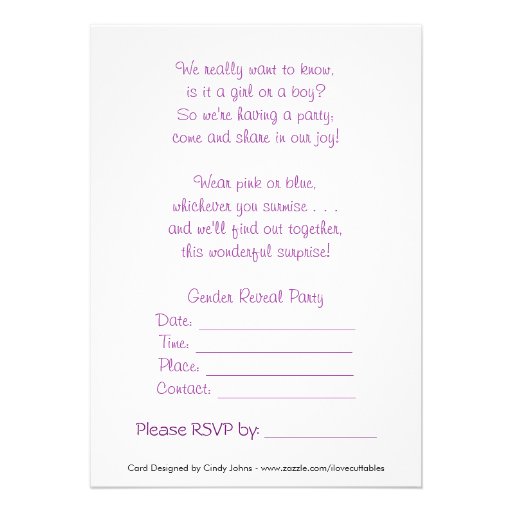 Is It a Boy or Girl - Gender Reveal Party Invite
