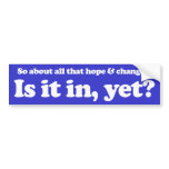 Is it in yet white bumper stickers