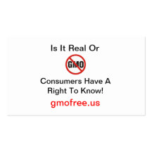 Is It Real or GMO Business Card