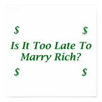 Is It Too Late To Marry Rich? posters