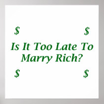 Is It Too Late To Marry Rich? Poster