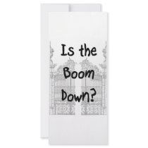 Is the boom down? Words with grey gates Customized Rack Card