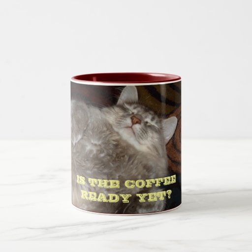 IS THE COFFEE READY YET? MUGS