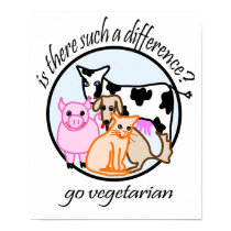 Is there such a difference? Go vegetarian. posters by opalcat Is there such a difference? Go vegetarian. posters