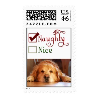 Is your dog naughty or nice? stamp