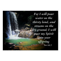 Isa 44:3 greeting cards