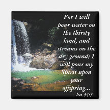 Isa 44:3 refrigerator magnet