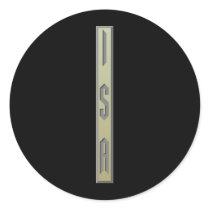 Isa Rune gold Round Stickers