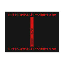 Isa Rune red Post Card