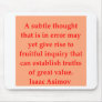 isaac asimov quote mousepads