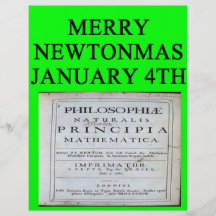isaac newton christmas joke full color flyer