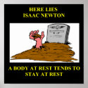 isaac newton joke posters
