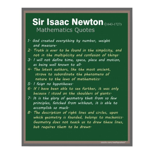 Isaac Newton Quotes Poster 8669