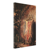 Isaac van Ostade - The split pig Canvas Print
