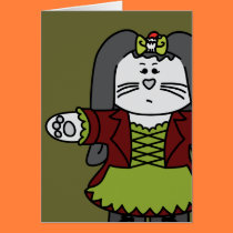 Isabella Bunny Deck the Halls Holiday Card cards
