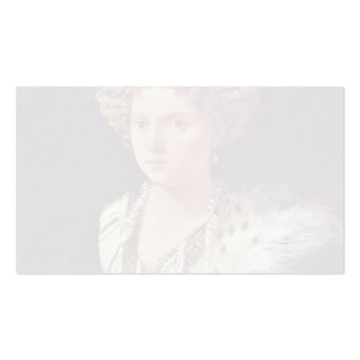 Isabella Dâ â‚¬ â„¢ Estedeutsch: Portrait Of Isabella Business Cards (back side)