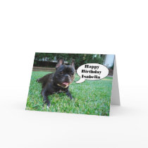 Isabella Happy Birthday French Bulldog Card