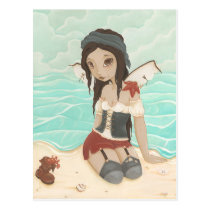 Isabella - Pirate Mermaid Post Card postcards