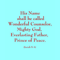Isaiah9: 6b "His Name shall be called Wonderful.." t-shirts