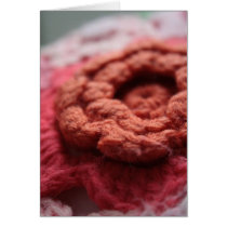 Isaiah 1:18 Crochet Red Flower Card