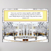 Isaiah 1:18 Snow Scene Poster